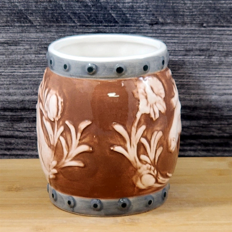 Load image into Gallery viewer, Western Horse Coffee Mug 3D Ceramic Horseshoe Tea Cup Blue Sky Embossed

