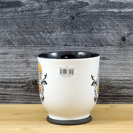 Jack-o-Lantern Halloween Pumpkin Mug Ceramic Black Coffee Tea Cup Blue Sky 17oz