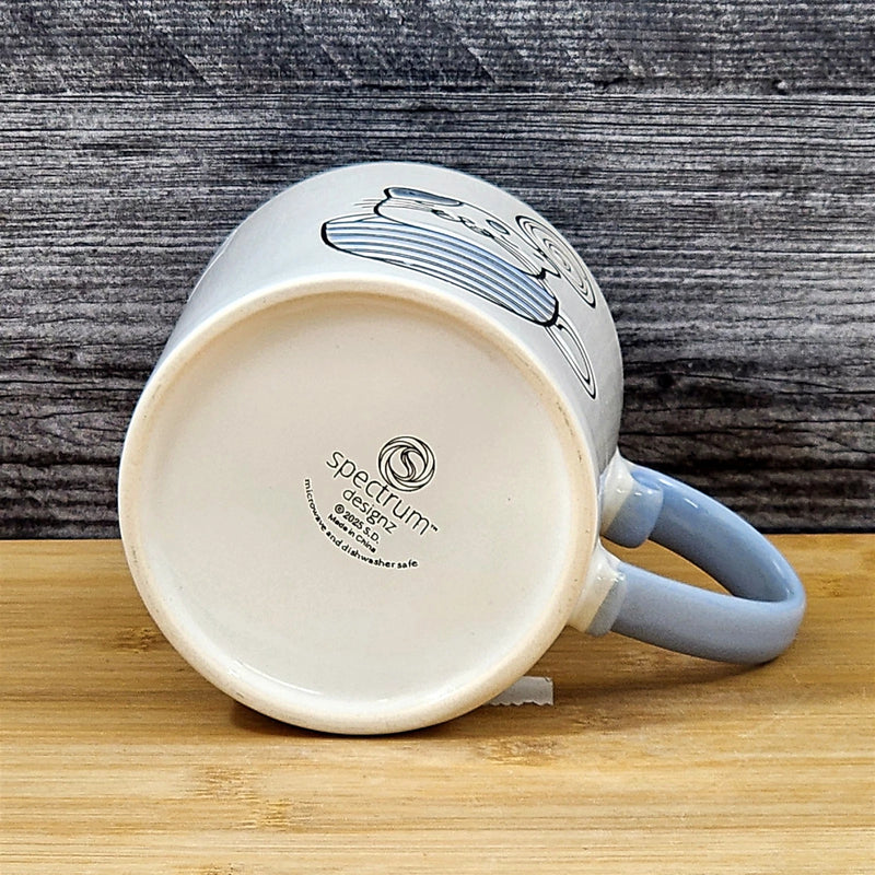 Load image into Gallery viewer, Cat Lover Coffee Mug Large 21oz Embossed Ceramic Tea Cup by Blue Sky Blue Inside
