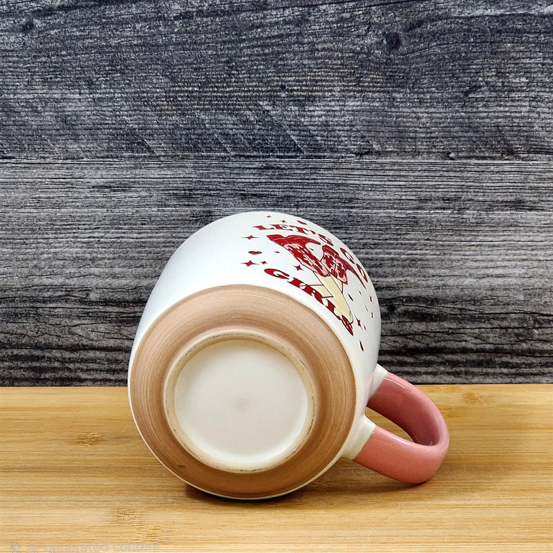 Load image into Gallery viewer, Country Western Coffee Mug Pink Southwest Cowgirl Ceramic Tea Cup Blue Sky 18oz
