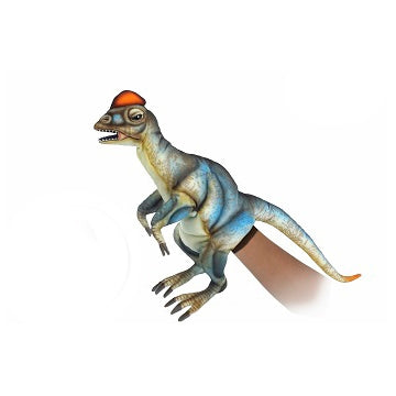 Dilophosaurus Dinosaur Hand Puppet Hansa True to Life Look Plush Learning Toys