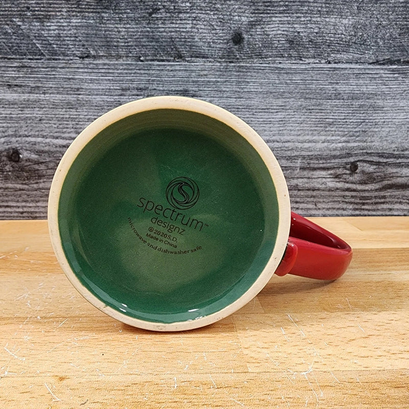 Load image into Gallery viewer, Christmas Snowman Snow Ceramic Mug Blue Sky Ceramic Embossed Tea Cup 16oz
