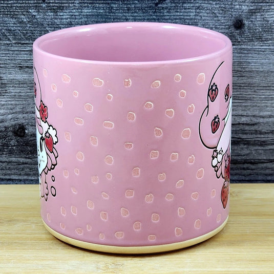 Strawberry Shortcake Planter Ceramic Utensil Holder Succulent Pot Blue Sky 5in