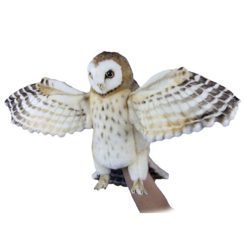 Barn Owl Hand Puppet Hansa True to Life Look Plush Learning Toys