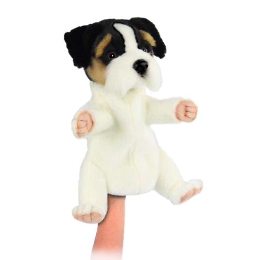 Jack Russell Dog Puppet True to Life Look Soft Plush Animal Learning Toys