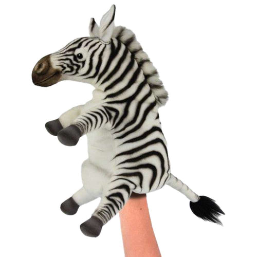 Zebra Hand Puppet Hansa True to Life Look Plush Learning Toys