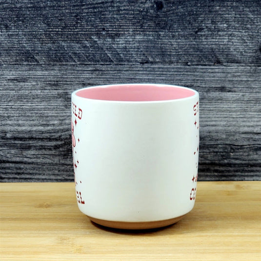 Country Western Coffee Mug Pink Wild Cowgirl Ceramic Tea Cup Blue Sky 18oz