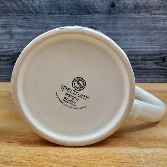 Cat Face Ceramic Coffee Mug Embossed Tea Cup 16oz (473ml) By Blue Sky