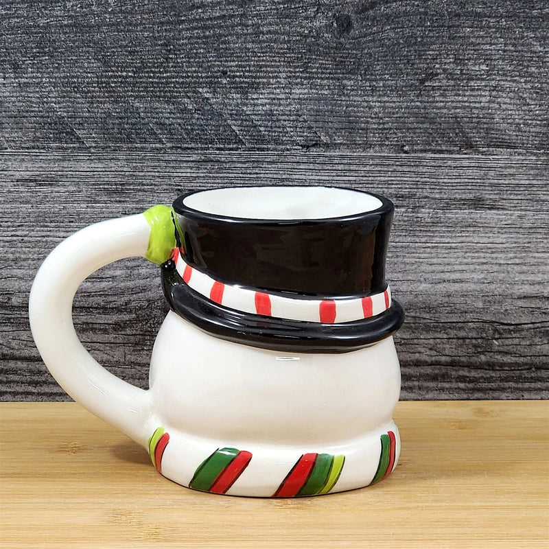 Load image into Gallery viewer, Snowman Winter Coffee Mug 3D Ceramic Face Holiday Tea Cup Blue Sky Goldminc
