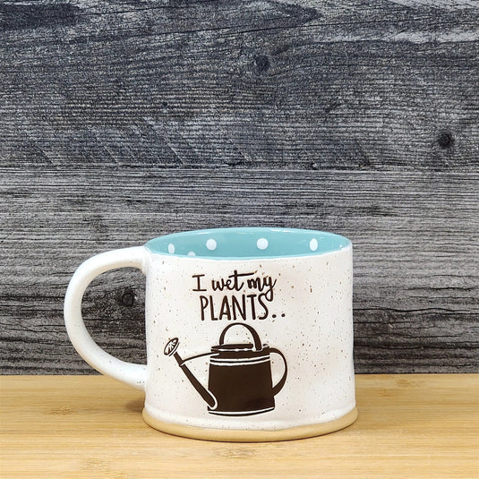 Garden Lover Coffee Mug Watering Can Humor White Tea Cup Ceramic Blue Sky 18oz