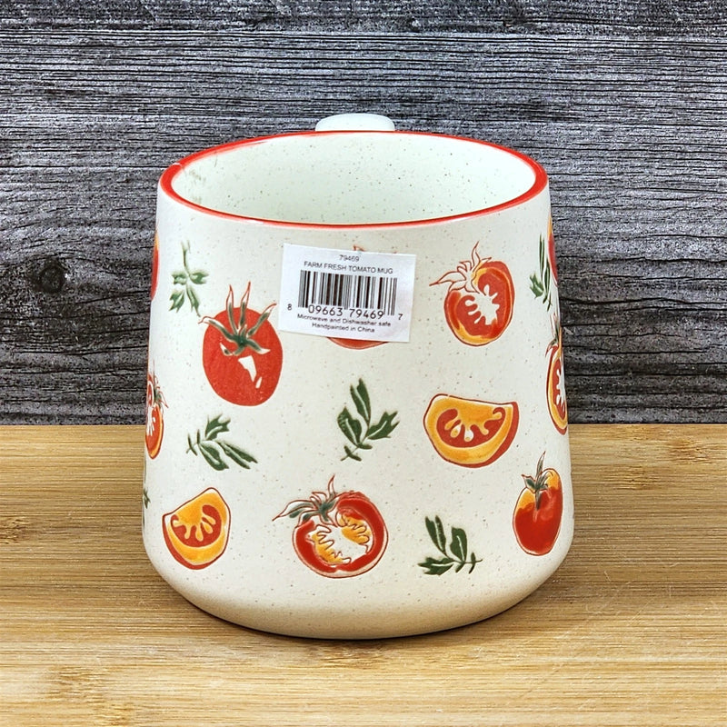 Load image into Gallery viewer, Tomato Farm Garden Coffee Mug Ceramic Tea Cup Embossed Blue Sky 18oz
