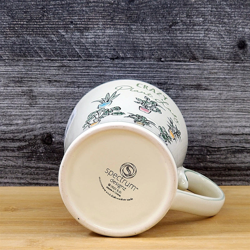 Load image into Gallery viewer, Floral Crazy Plant Lady Coffee Mug Embossed Tea Cup Ceramic Blue Sky 17oz

