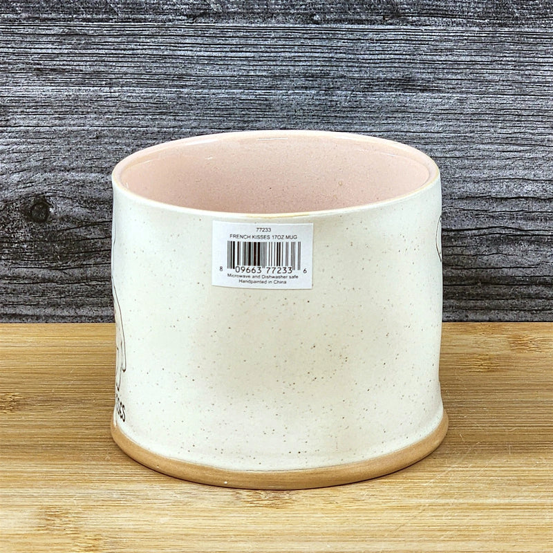 Load image into Gallery viewer, French Bulldog Coffee Tea Cup Kisses Dog Mug Blue Sky Ceramic Embossed 17 oz
