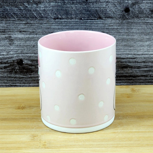 Hello Kitty Pink Mug Ceramic Elaphure Coffee Tea Cup by Blue Sky Embossed 21oz