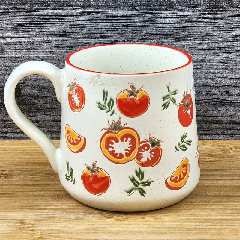 Load image into Gallery viewer, Tomato Farm Garden Coffee Mug Ceramic Tea Cup Embossed Blue Sky 18oz
