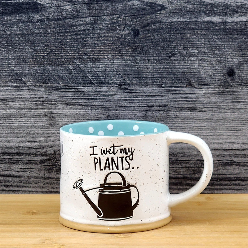 Load image into Gallery viewer, Garden Lover Coffee Mug Watering Can Humor White Tea Cup Ceramic Blue Sky 18oz
