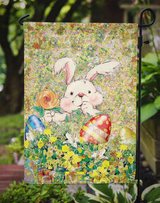 Easter Bunny and Eggs Garden Flag - Outdoor Decorative Yard Flag