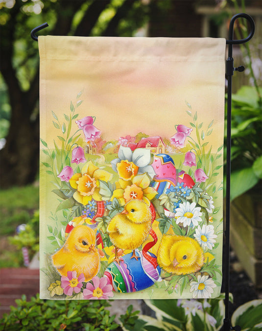 Easter Chicks and Eggs Garden Flag - Outdoor Decorative Yard Flag