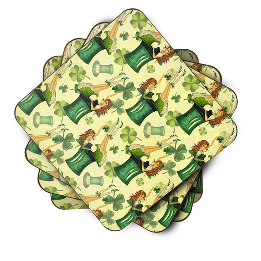 Watercolor St Patrick's Day Party Foam Coasters