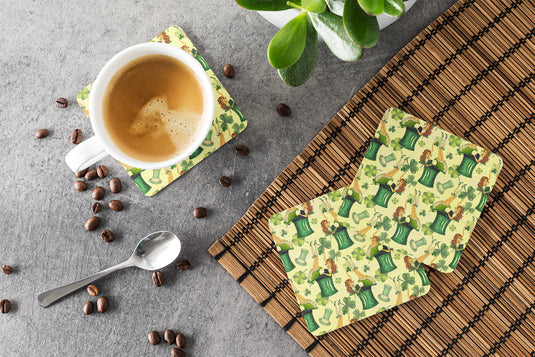 Watercolor St Patrick's Day Party Foam Coasters