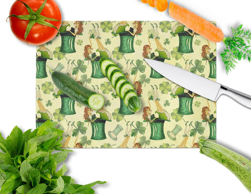 Load image into Gallery viewer, Watercolor St Patrick's Day Party Glass Cutting Boards
