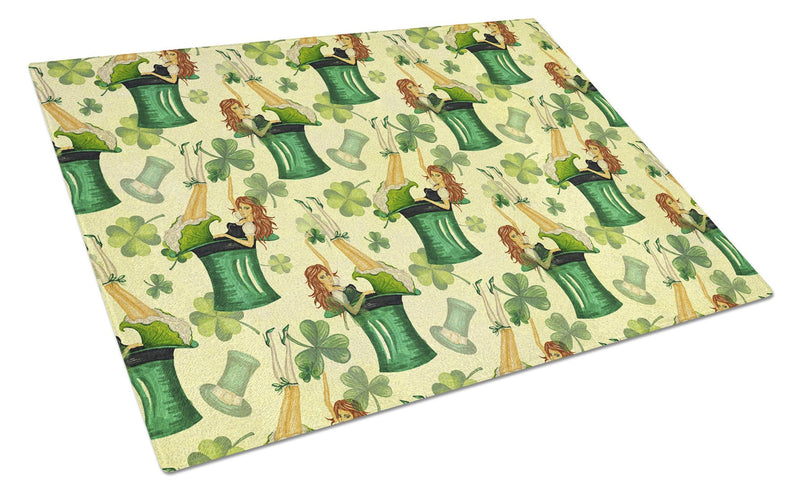 Load image into Gallery viewer, Watercolor St Patrick's Day Party Glass Cutting Boards
