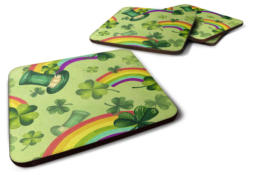 Watercolor St Patrick's Day Lucky Leprechaun Foam Coaster
