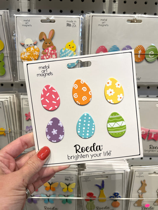 Easter Magnets – Roeda “Brighten Your Life” Easter Egg Mini Art Pop Set of 6
