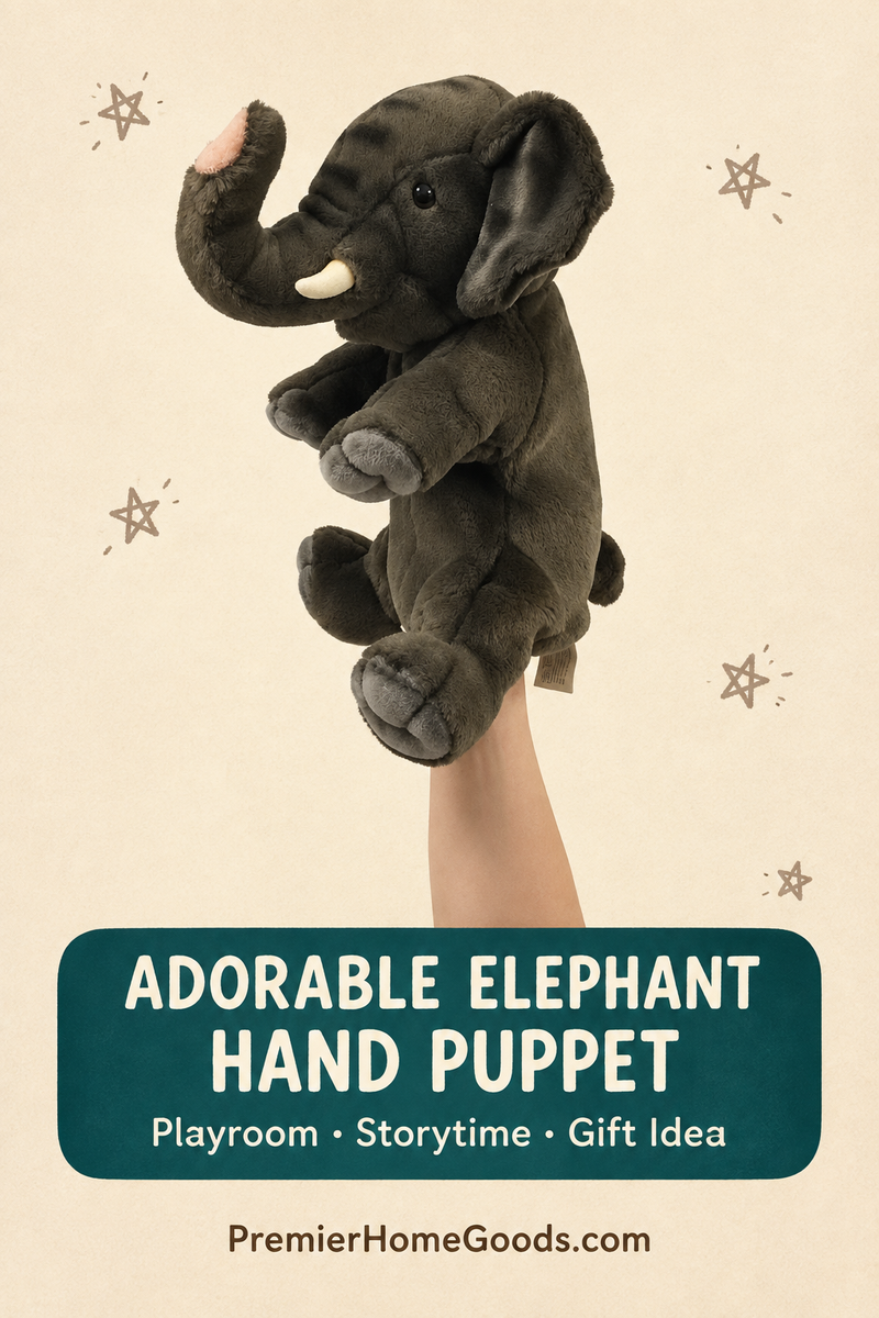 Load image into Gallery viewer, Elephant Hand Puppet Full Body Doll Hansa Real Looking Plush Animal Learning Toy
