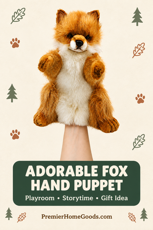 Fox Hand Puppet Full Body Doll by Hansa Real Looking Plush Animal Learning Toy