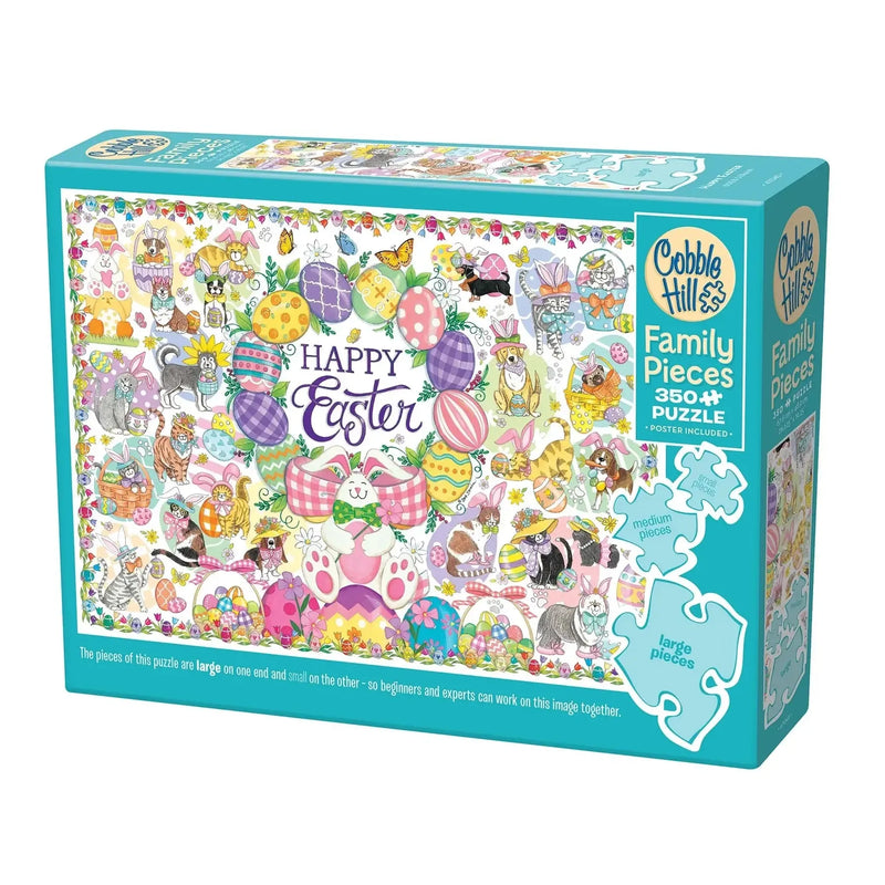 Load image into Gallery viewer, Happy Easter 350 Piece Family Jigsaw Puzzle Cobble Hill
