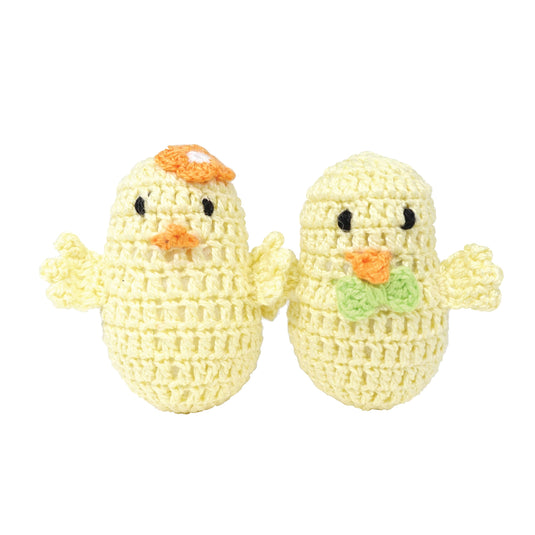 Easter Chick Ornaments Spring Décor - Set of 6 Handmade Crochet in Armenia