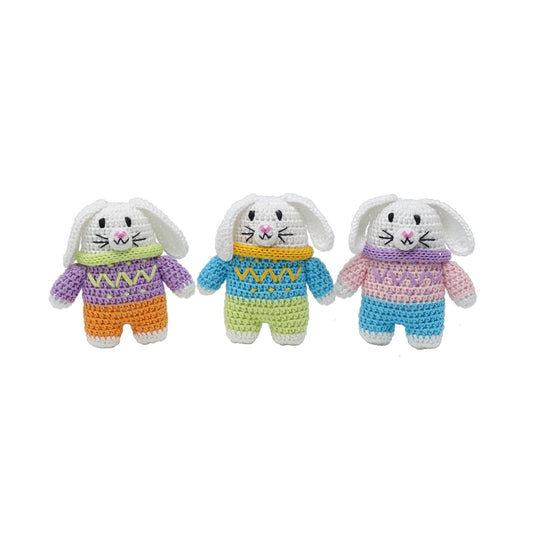 Easter Bunny Ornaments Spring Décor, Set of 3 Handmade Crochet in Armenia