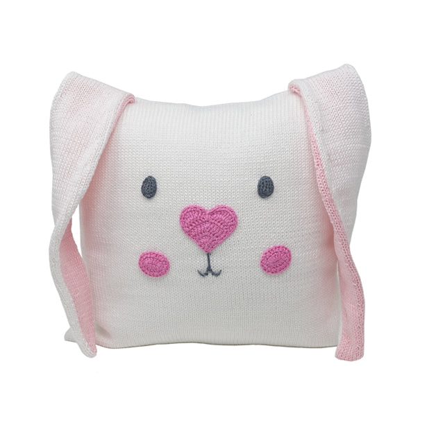 Load image into Gallery viewer, Easter Bunny Knit Accent Pillow 10 inch
