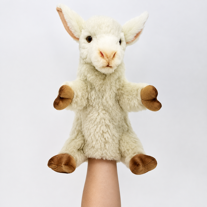 Load image into Gallery viewer, Lamb Hand Puppet by Hansa True to Life Look Soft Plush Animal Learning Toys
