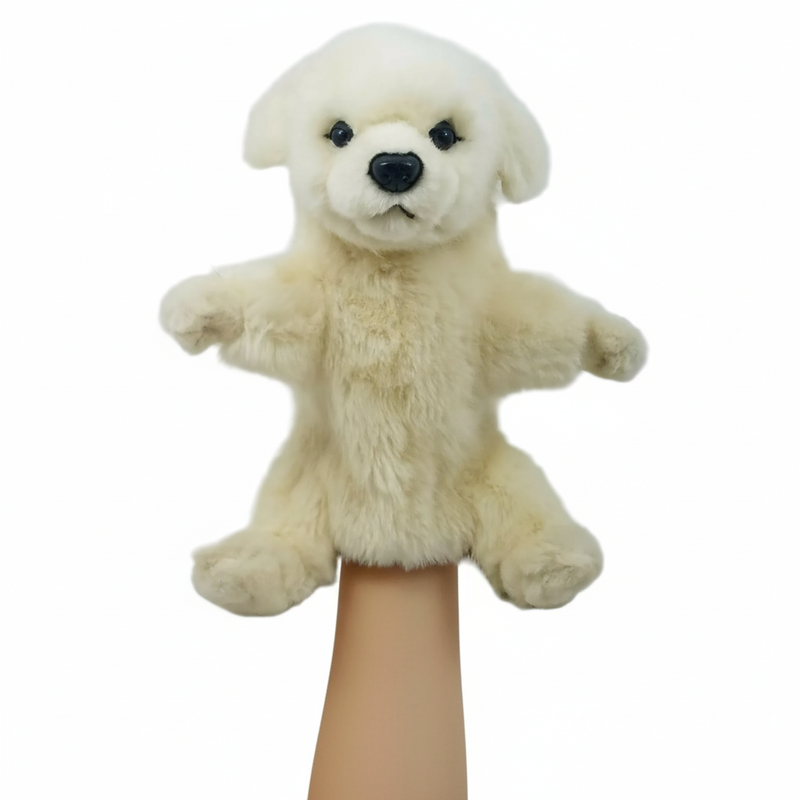 Load image into Gallery viewer, Maremma Dog Hand Puppet Full Body Doll by Hansa Real Looking Plush Learning Toy
