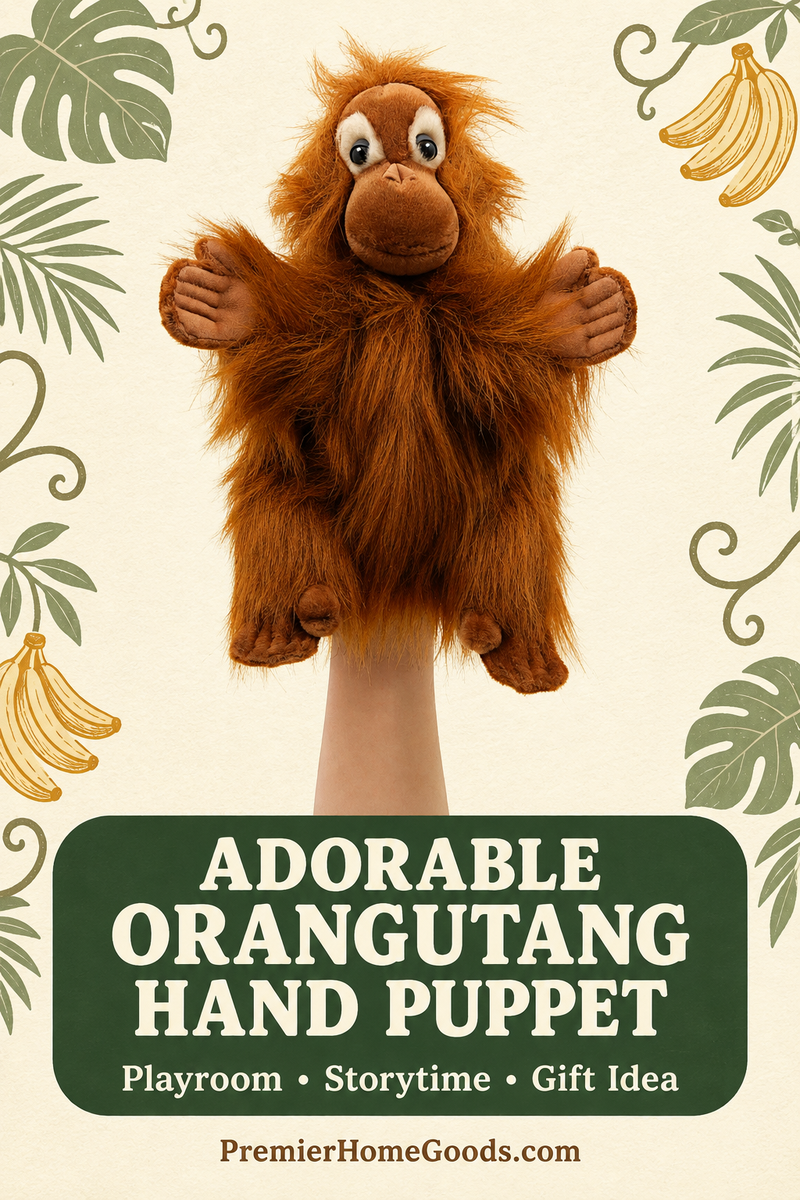 Load image into Gallery viewer, Orangutang Hand Puppet Full Body Doll by Hansa Real Looking Plush Learning Toy
