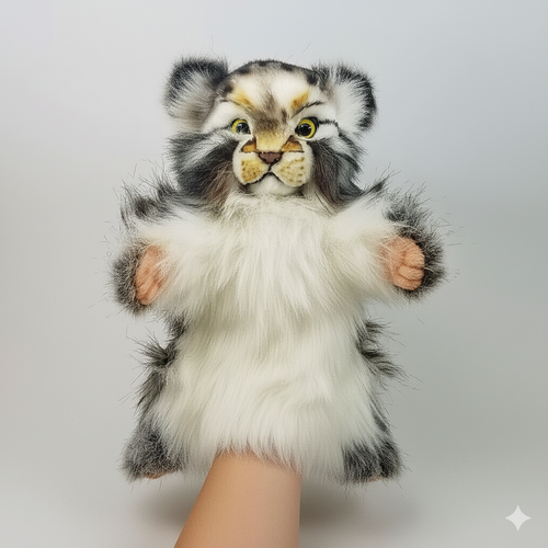 Pallas Cat Full Body Hand Puppet by Hansa Realistic Look Animal Learning Toys