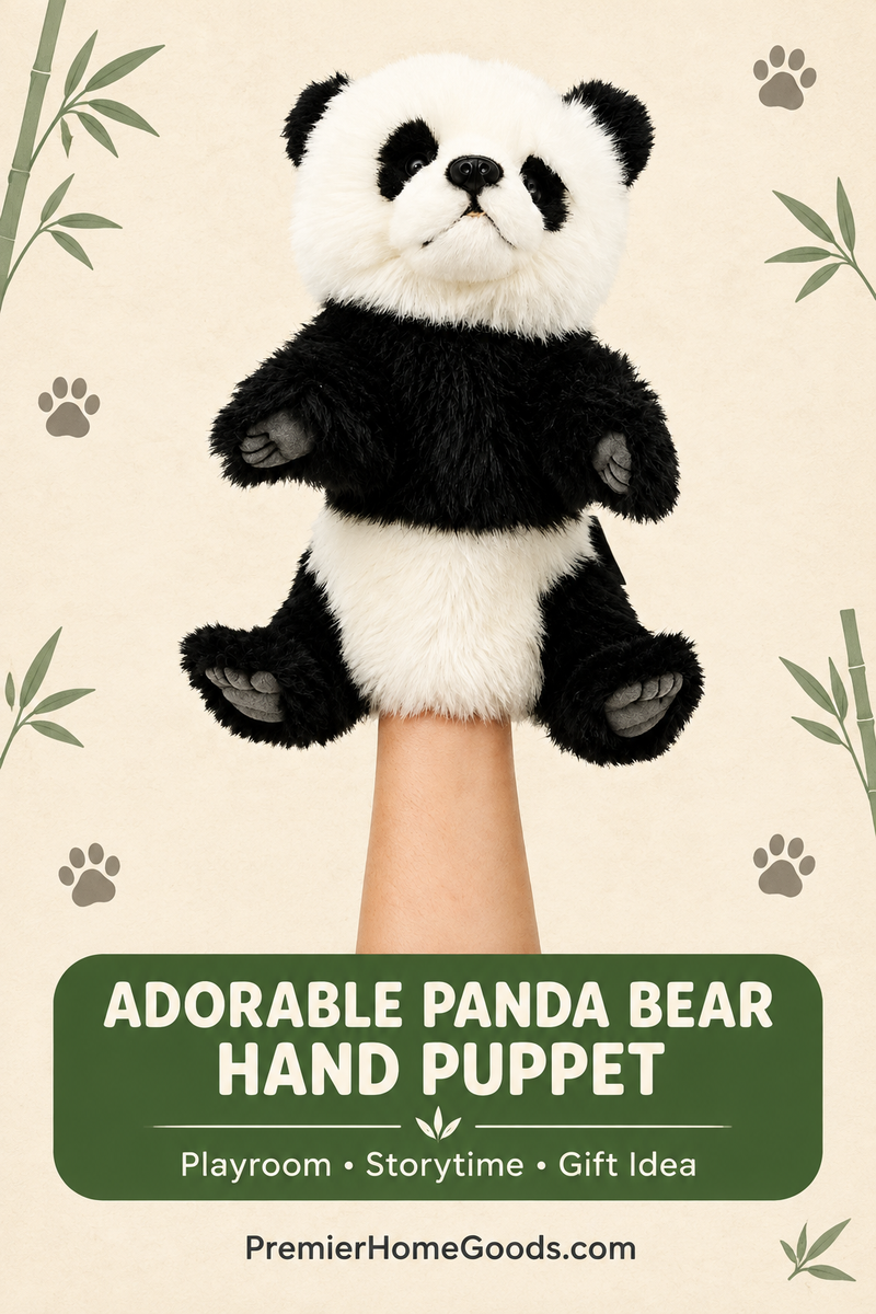 Load image into Gallery viewer, Panda Full Body Hand Puppet by Hansa Realistic Look Plush Animal Learning Toys

