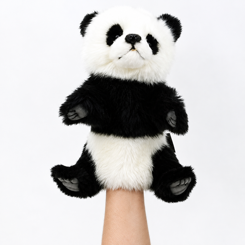 Load image into Gallery viewer, Panda Full Body Hand Puppet by Hansa Realistic Look Plush Animal Learning Toys
