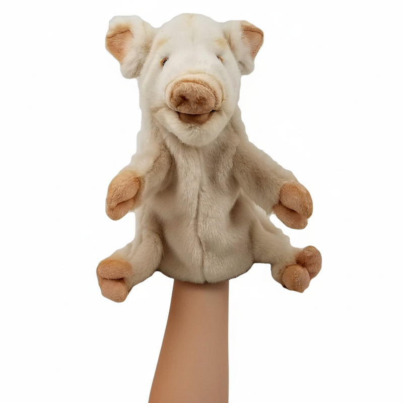 Load image into Gallery viewer, Pig Full Body Hand Puppet Doll by Hansa Realistic Look Plush Animal Learning Toy
