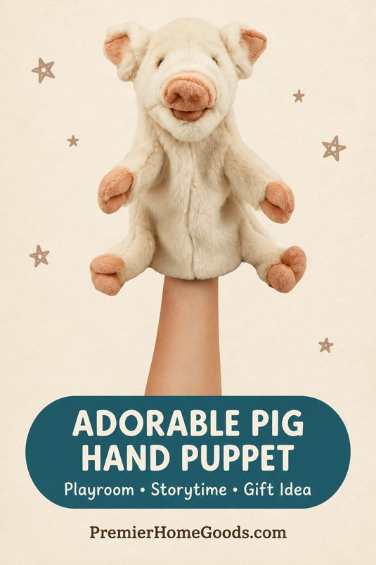 Pig Full Body Hand Puppet Doll by Hansa Realistic Look Plush Animal Learning Toy