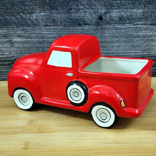 Red Pick Up Truck Planter Succulent Plant Pot Holder Succulent Ceramic Blue Sky