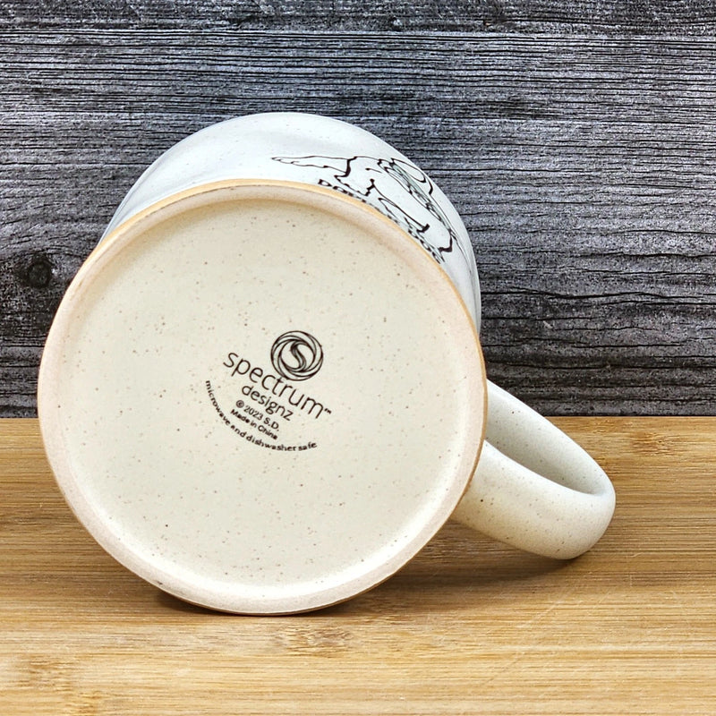 Load image into Gallery viewer, French Bulldog Coffee Tea Cup Kisses Dog Mug Blue Sky Ceramic Embossed 17 oz
