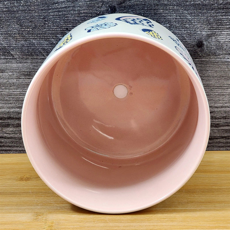 Load image into Gallery viewer, Sea Shells Planter Ceramic Utensil Organizer Herb Succulent Pink Blue Sky 6.5in
