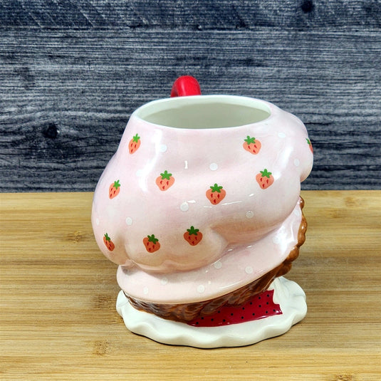 Strawberry Shortcake Coffee Mug 3D Ceramic Girl Face Tea Cup Blue Sky Goldminc