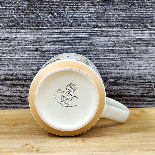 Cat Coffee Mug Gray Tabby Orange Tea Cup Ceramic Whimsical by Blue Sky 18oz