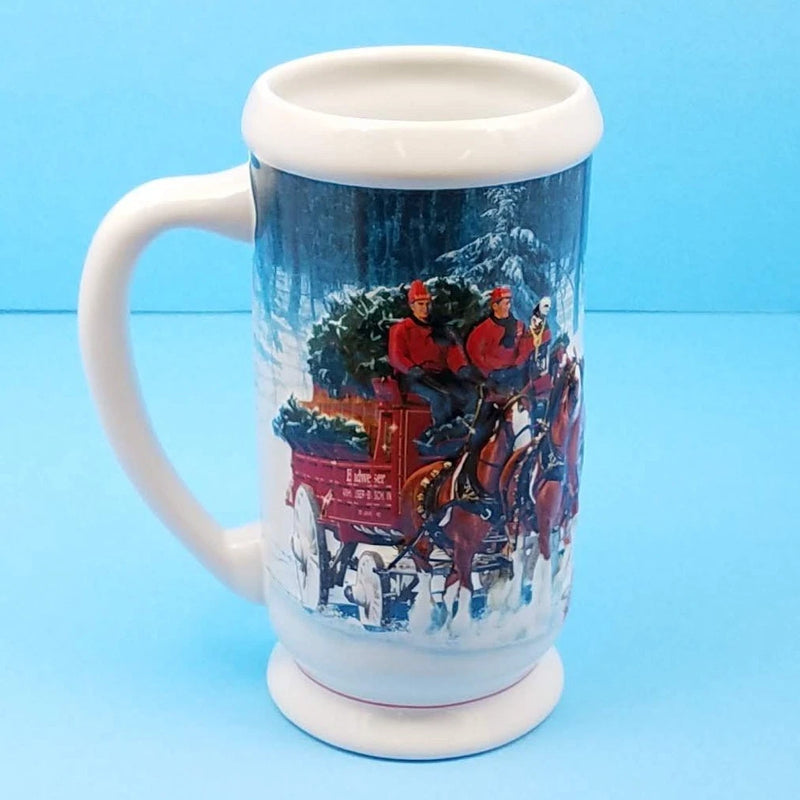 Load image into Gallery viewer, 2007 Budweiser Stein Christmas Mug Box &amp; COA Winter's Calm CS678 Ceramarte
