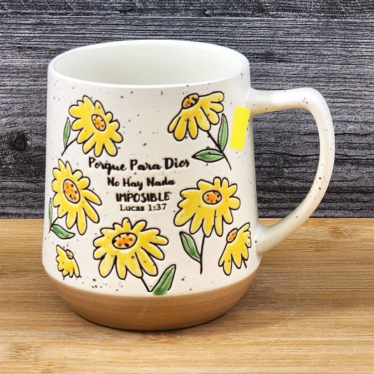 Religious Coffee Mug Lucas 1:37 Daisy Inspirational Cup Ceramic Blue Sky 18oz
