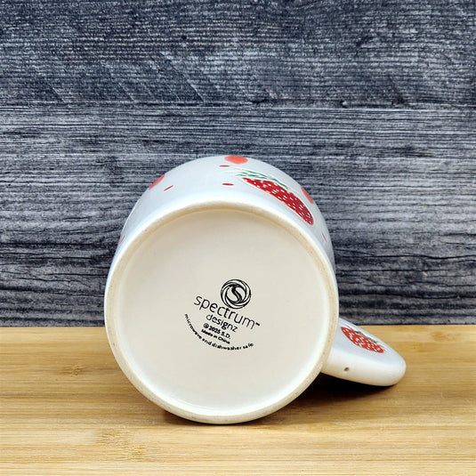 Strawberry Bliss Coffee Mug Ceramic Tea Cup Embossed Botanical 18oz by Blue Sky